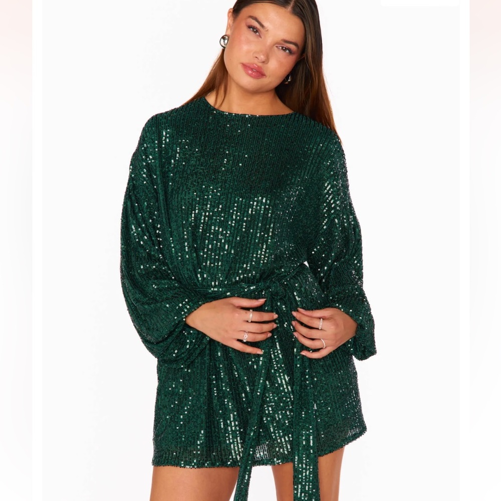 Show Me Your Mumu Sure Thing Mini Dress Emerald